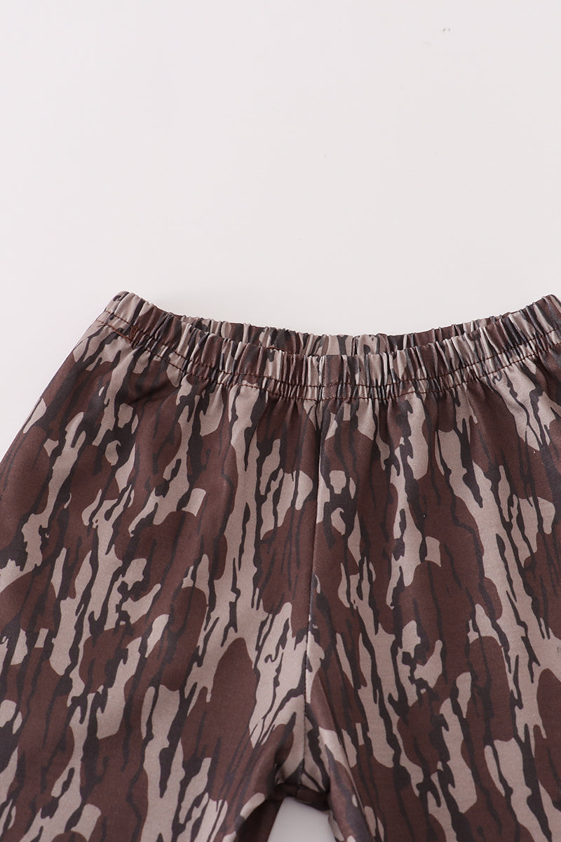 Camouflage antler embroidery pants set